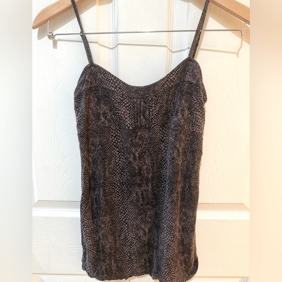 Free People Tops - Free People Purple and Black Snakeskin print Fitted Camisole
